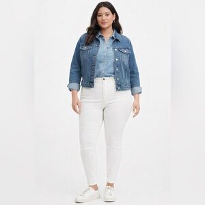 Gap Womens Universal Jegging Plus Sz 18 34 Ivory High Rise Skinny Stretch Jeans